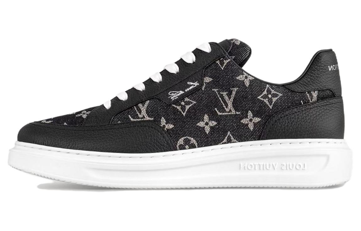 LOUIS VUITTON Beverly Hills Low-Top Skateboard Shoes Men's Black
