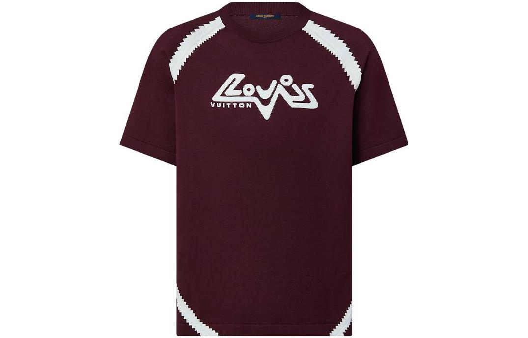LOUIS VUITTON T-Shirt Men's Red Brown