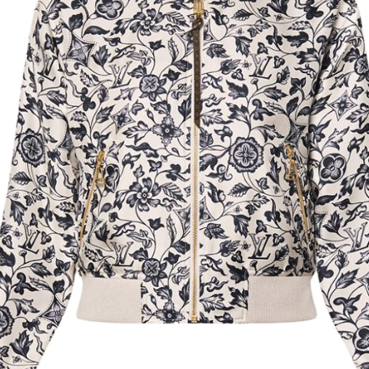 LOUIS VUITTON Reversible Botanical Print Bomber Jacket