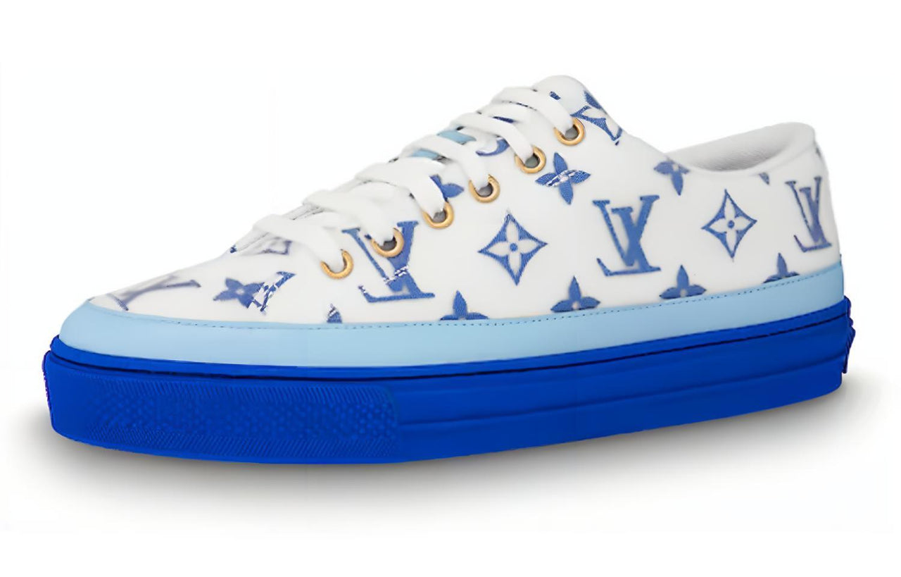 LOUIS VUITTON Lv Stellar Low Top Sneakers White/Blue Women's