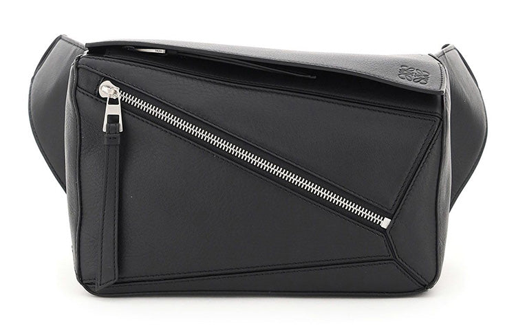 LOEWE Puzzle Bum Bag In Classic Calfskin Small Black