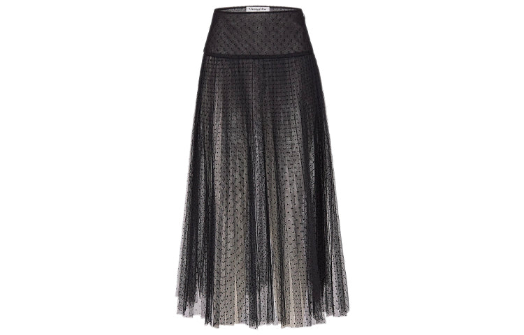 DIOR 30 Montaigne Casual Long Skirt Women's Black