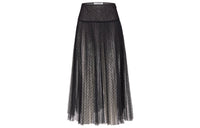 DIOR 30 Montaigne Casual Long Skirt Women's Black