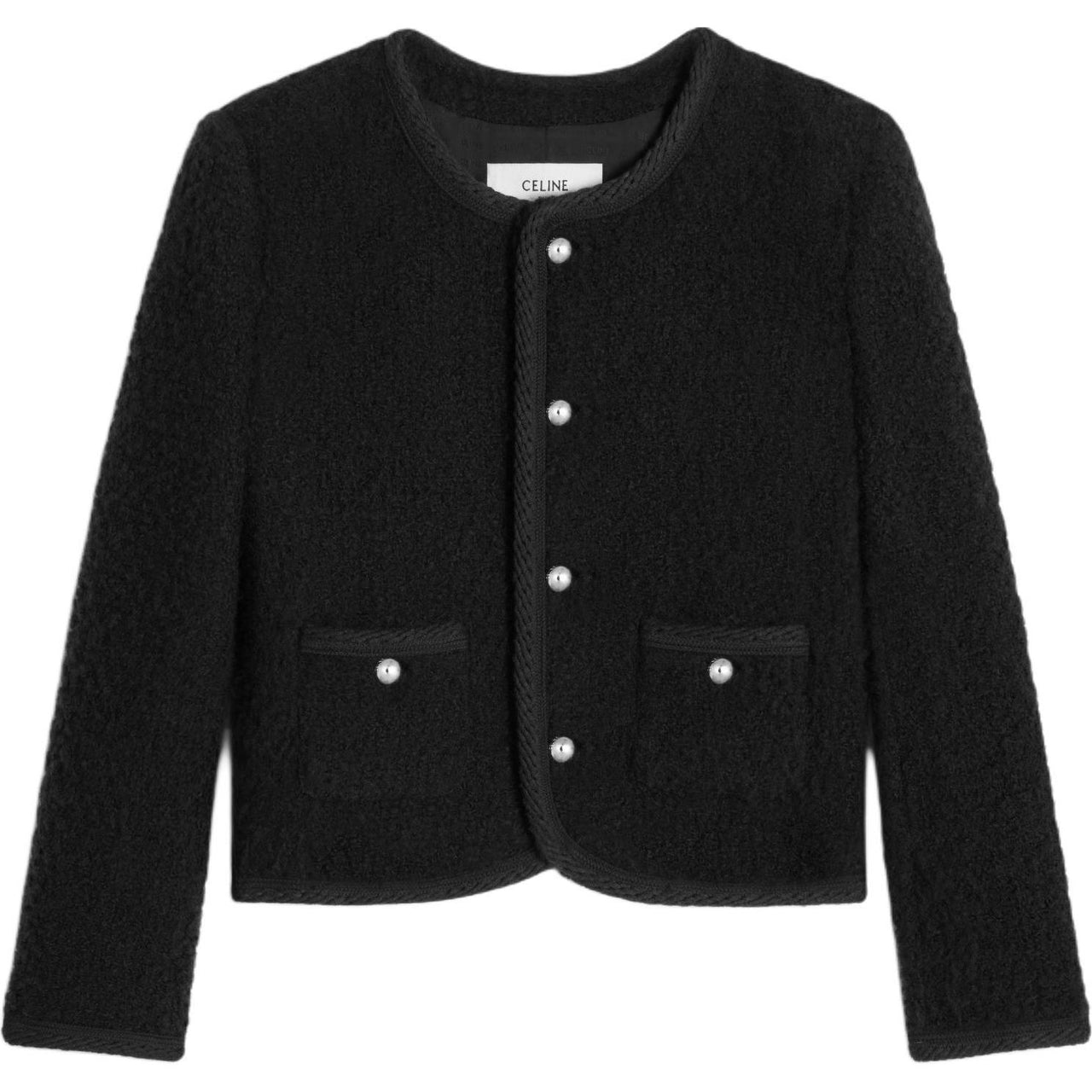 CELINE Buttoned Crewneck Jacket
