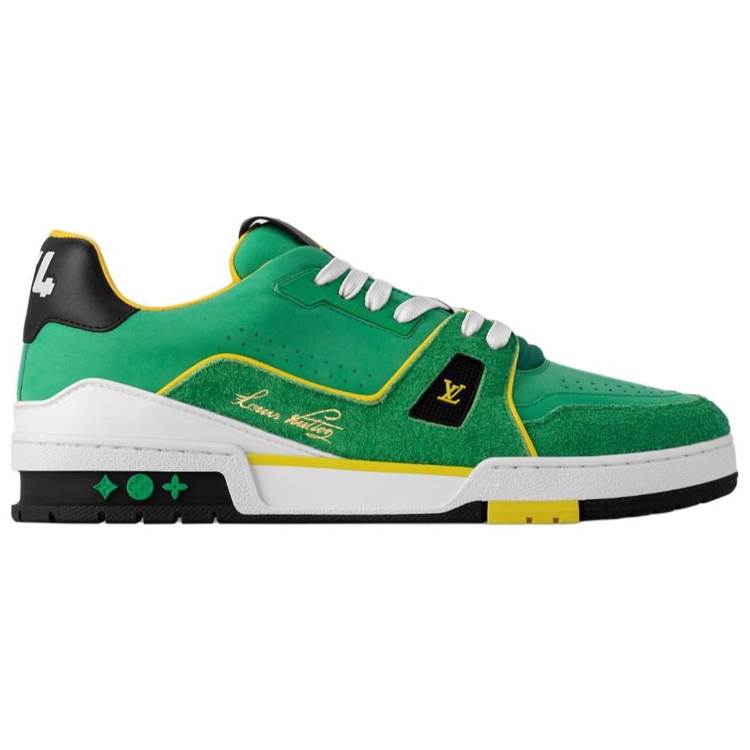 LOUIS VUITTON Trainer Low-Top Skateboard Shoes Men's Green