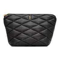 SAINT LAURENT Sheepskin Makeup Bag, Clutch Trumpets Women's Black