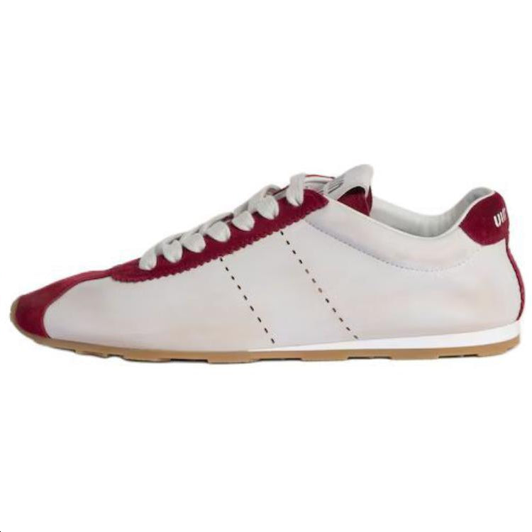 MIU MIU Plume Low Top Casual Shoes Women's White Red