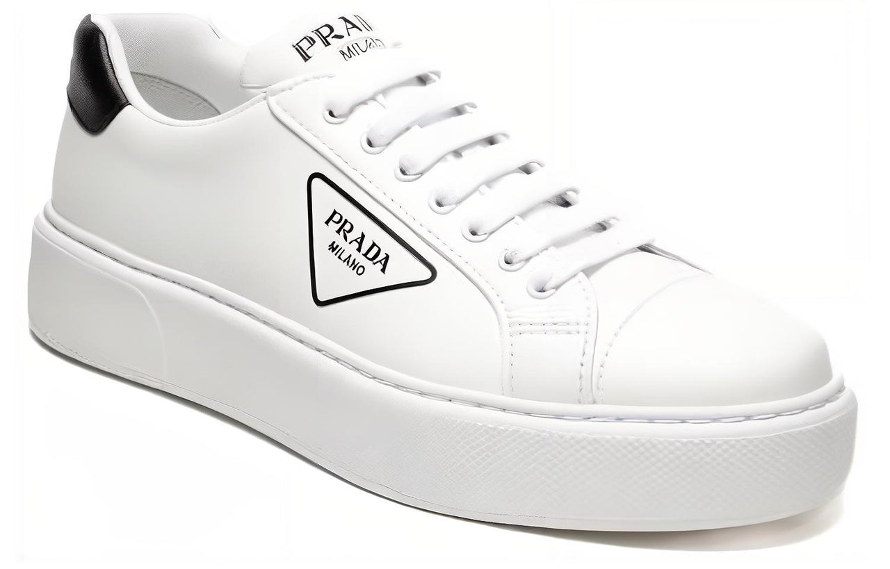 PRADA Low Top Skateboard Shoes Men's White