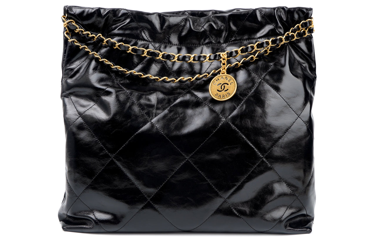 CHANEL 22Bag Calfskin Portable Crossbody Bag Shoulder Bag Women's Black