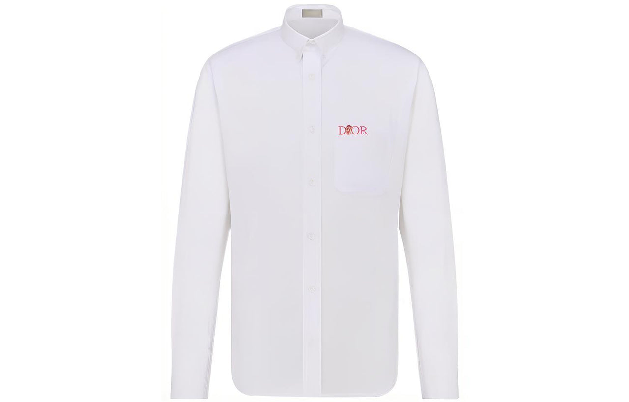 DIOR DIOR New Season Collection DIOR FW22 Qixi Festival Collection JARDIN Collection FW22 Shirt Men's White