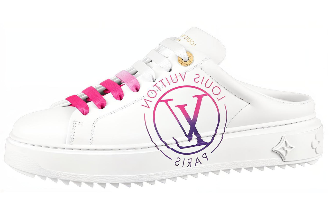 LOUIS VUITTON Time Out Odor Resistant Closed Toe Slippers Women's White
