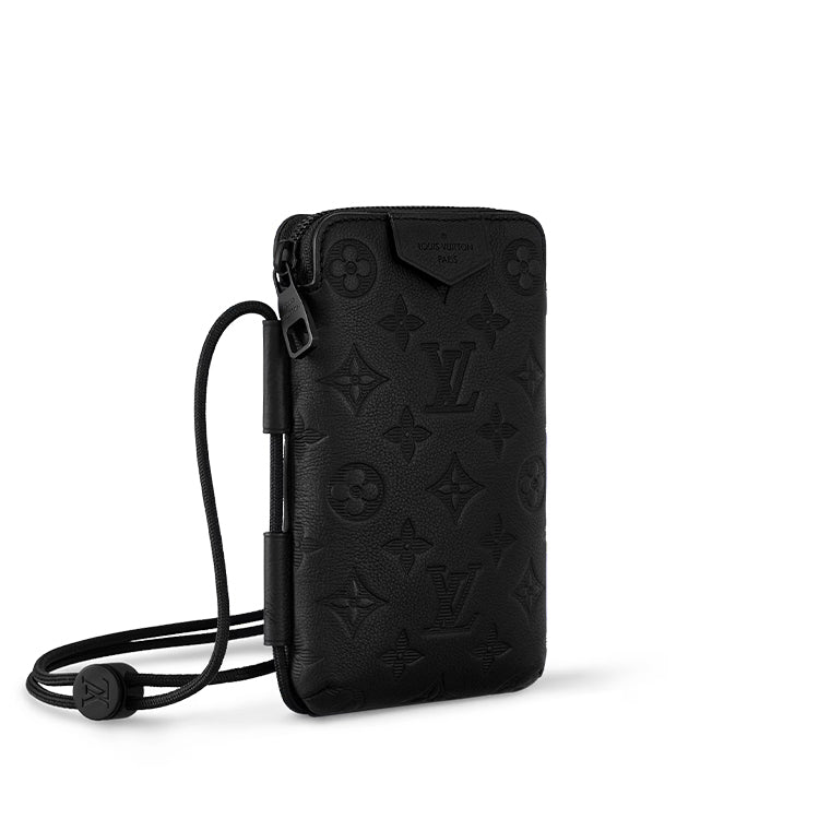LOUIS VUITTON Cow Leather Crossbody Bag Shoulder Bag Unisex Black