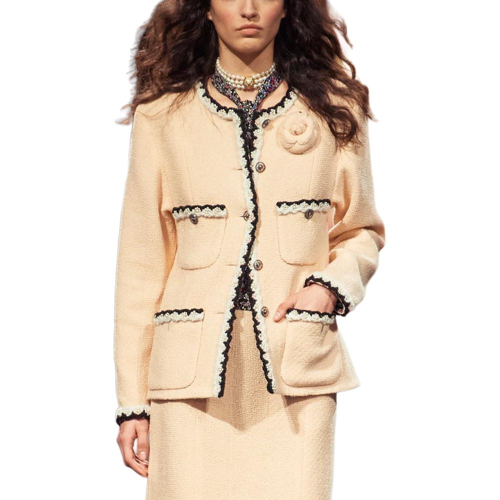 CHANEL 24 Spring And Summer Jackets Coats Women's Ivory