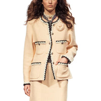 CHANEL 24 Spring And Summer Jackets Coats Women's Ivory