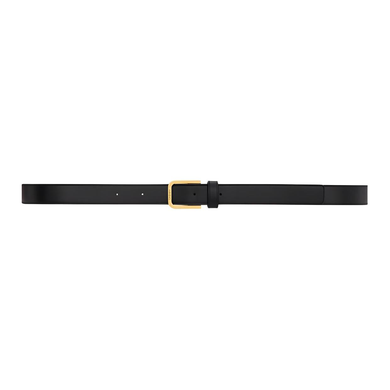 SAINT LAURENT Minimal Logo Engraved Belt