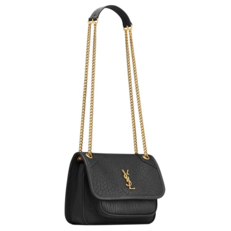 SAINT LAURENT Niki Sheepskin Crossbody Bag, Shoulder Bag Mini Women's Black