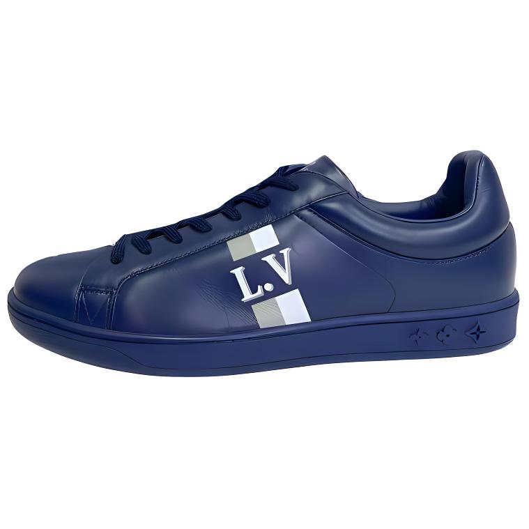 LOUIS VUITTON Low-Top Skateboard Shoes Men's Blue