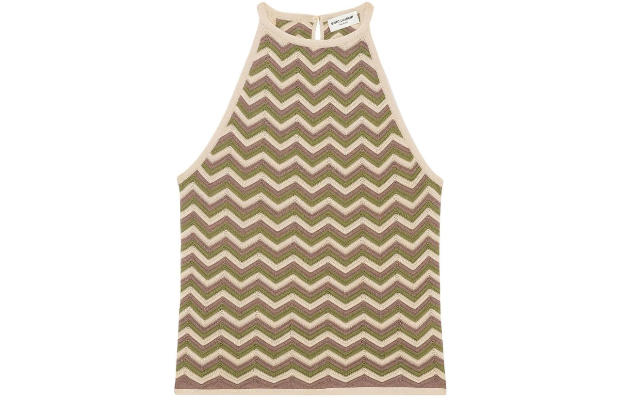 SAINT LAURENT Tank Tops Women's Brown