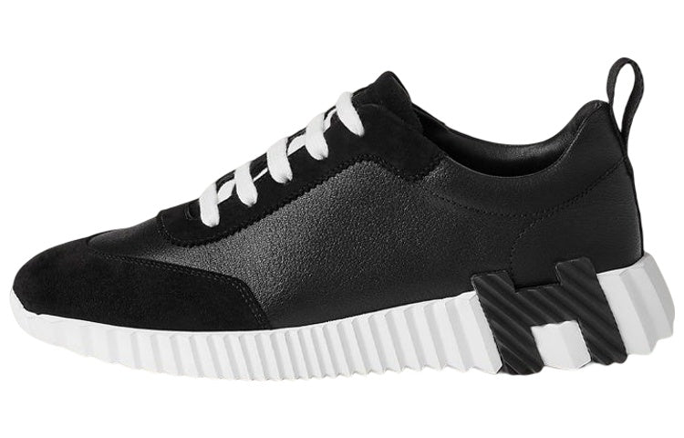 HERMES Bouncing Wear-Resistant Low-Top Sports Casual Shoes Women's Black