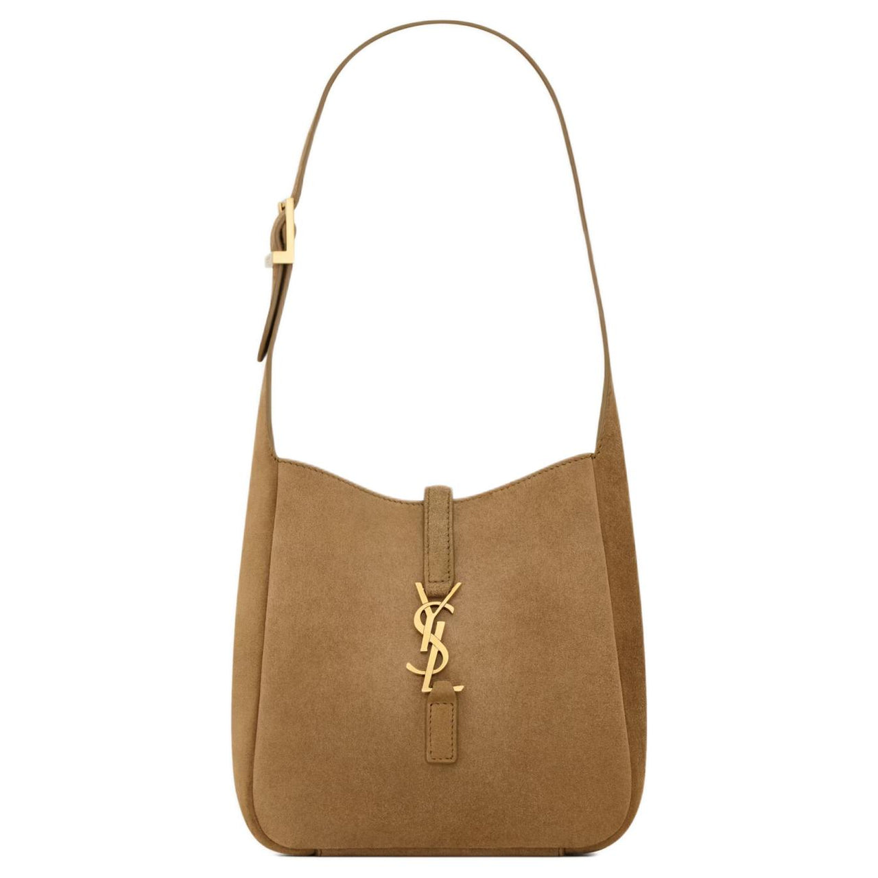 SAINT LAURENT LE5A7 Calfskin Crossbody Bag, Shoulder Bag Women's Khaki