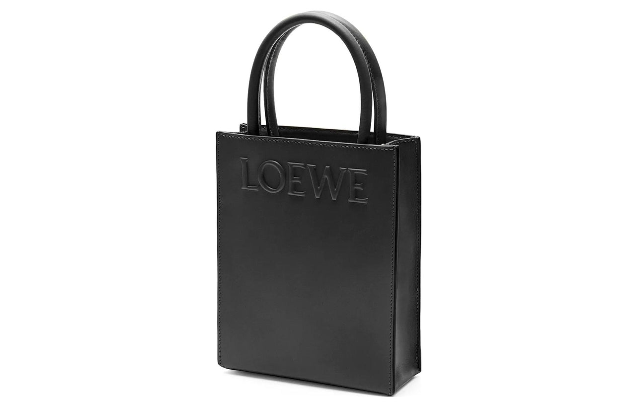 LOEWE Smooth Cow Leather Sheet Music Bag Tote Bag Shopping Bag Shoulder Bag Crossbody Bag Handbag Regular Women's Black