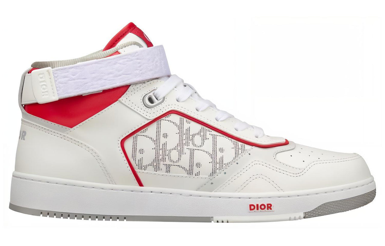DIOR B27 Stylish Skateboarding Shoes Men's White Red
