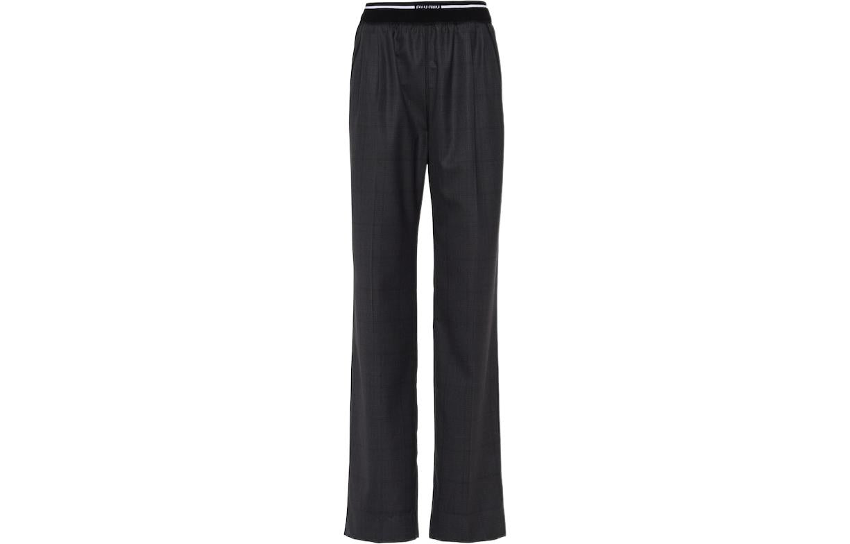 MIU MIU Glen Plaid check Trousers