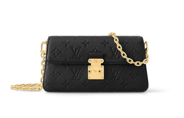 LOUIS VUITTON Cow Leather Crossbody Bag Shoulder Bag Regular Women's Black