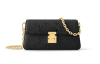 LOUIS VUITTON Cow Leather Crossbody Bag Shoulder Bag Regular Women's Black