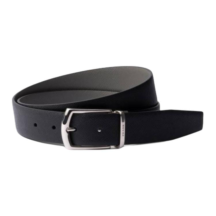 PRADA Reversible Saffiano Leather Belt
