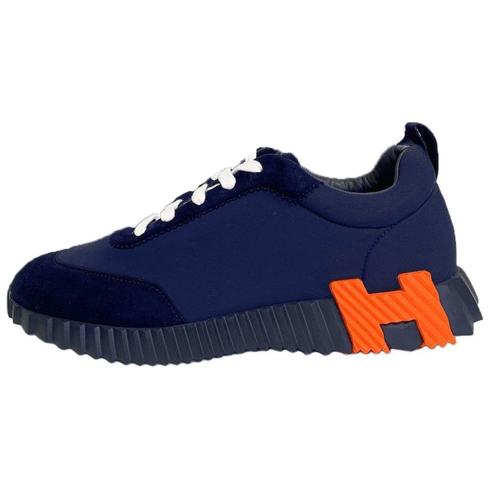 HERMES Low Top Casual Shoes Men's Blue