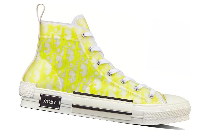 DIOR B23 Stylish Skateboarding Shoes Men's Yellow White