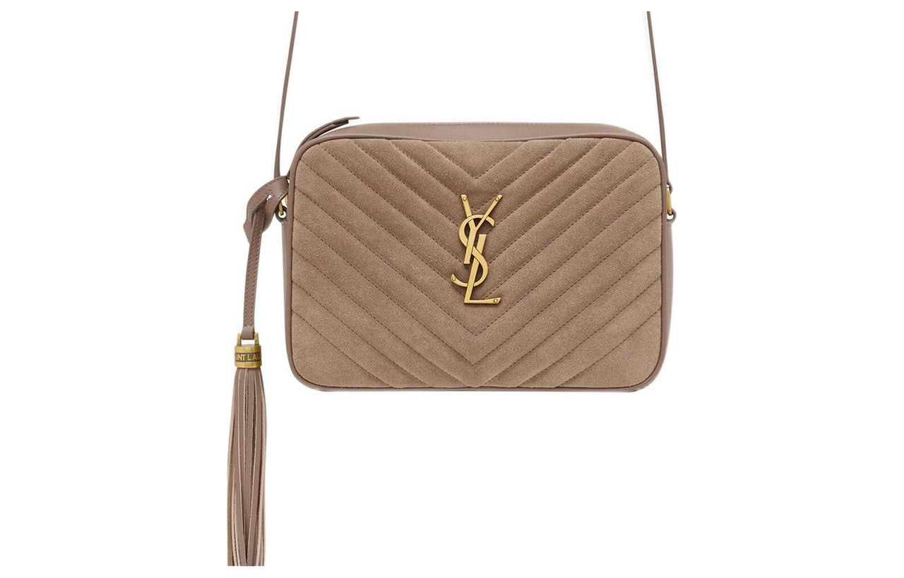 SAINT LAURENT With Cow Leather And Sheepskin Camera Bag, Crossbody Bag, Shoulder Bag Women's Taupe