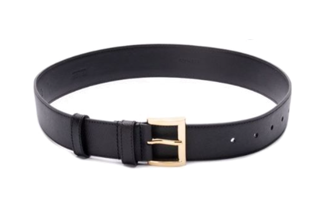 PRADA Logo Plaque Buckled Belt