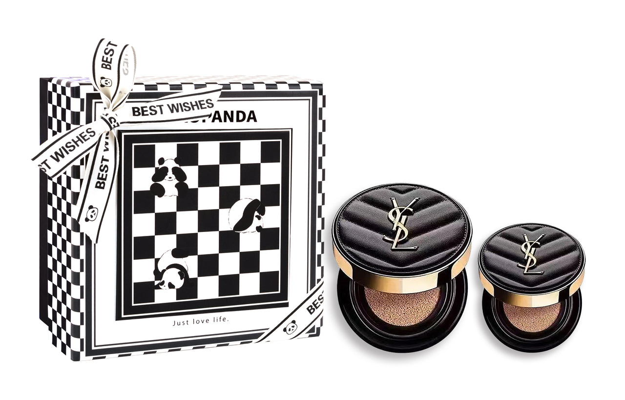 SAINT LAURENT Black Leather New Mingcai Light Pad Air Cushions Look