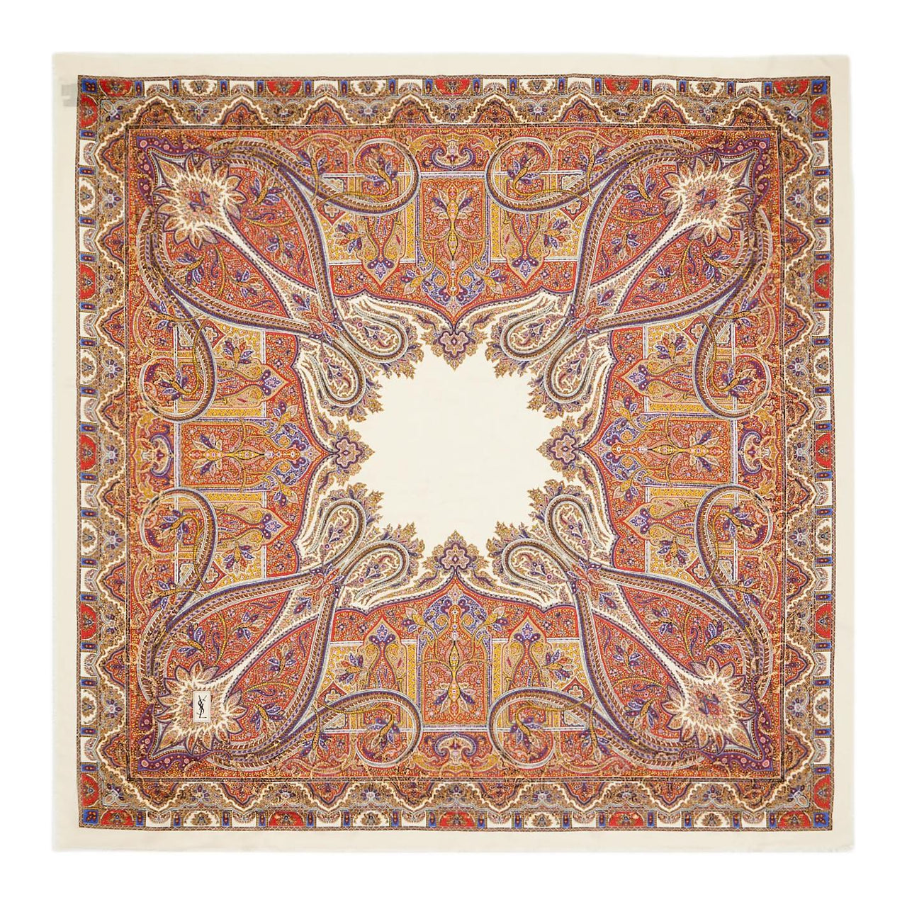 SAINT LAURENT Silk Blend Silk Scarves Women's Multicolor