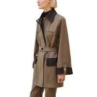 HERMES Coats Women's Brown
