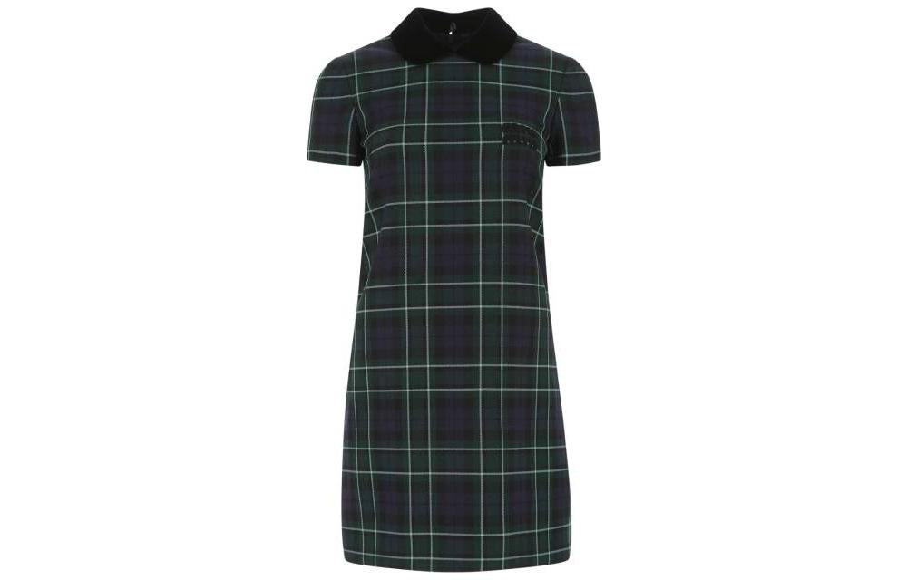 MIU MIU Short Sleeved Dress Women's Green