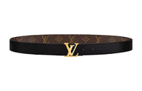 LOUIS VUITTON Canvas Leather Belts Women's 3cm