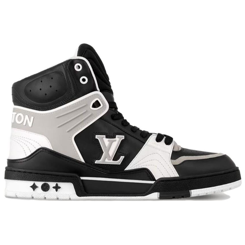 LOUIS VUITTON Trainer Cushioning, Wear Resistant High Top Skateboard Shoes Men's Black