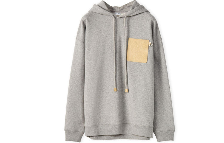 LOEWE Anagram Leather Patch Hoodie