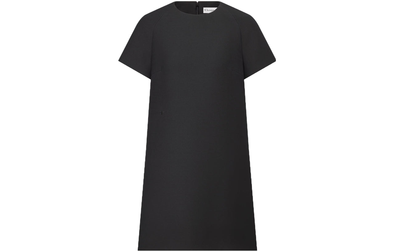 DIOR 30 Montaigne SS23 Short Sleeved Dress Women's Black