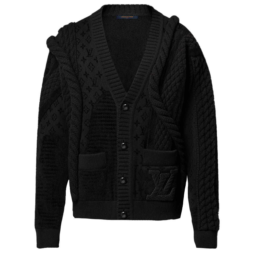 LOUIS VUITTON Chunky Wool-Blend Cable Cardigan