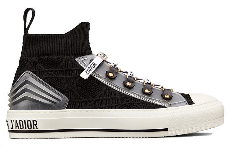 DIOR Walk'n'Dior Platform Shoes Stylish Skateboarding Shoes Women's Black