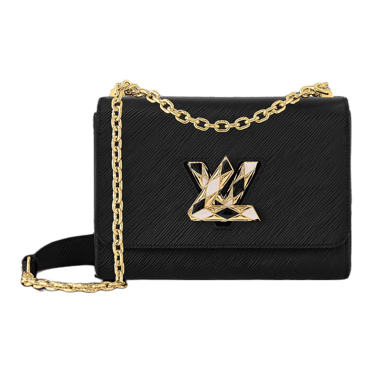 LOUIS VUITTON Cow Leather Crossbody Bag Shoulder Bag Medium Size Women's Black
