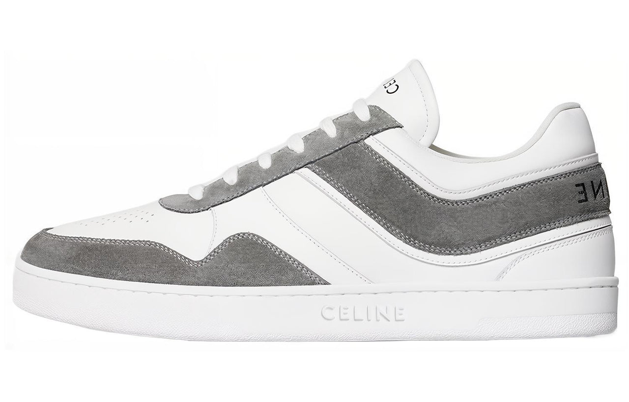 CELINE Low Lace Up Grey Optic White