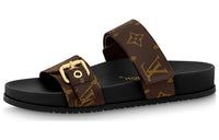 LOUIS VUITTON Bom Dia Flat Mules Women's