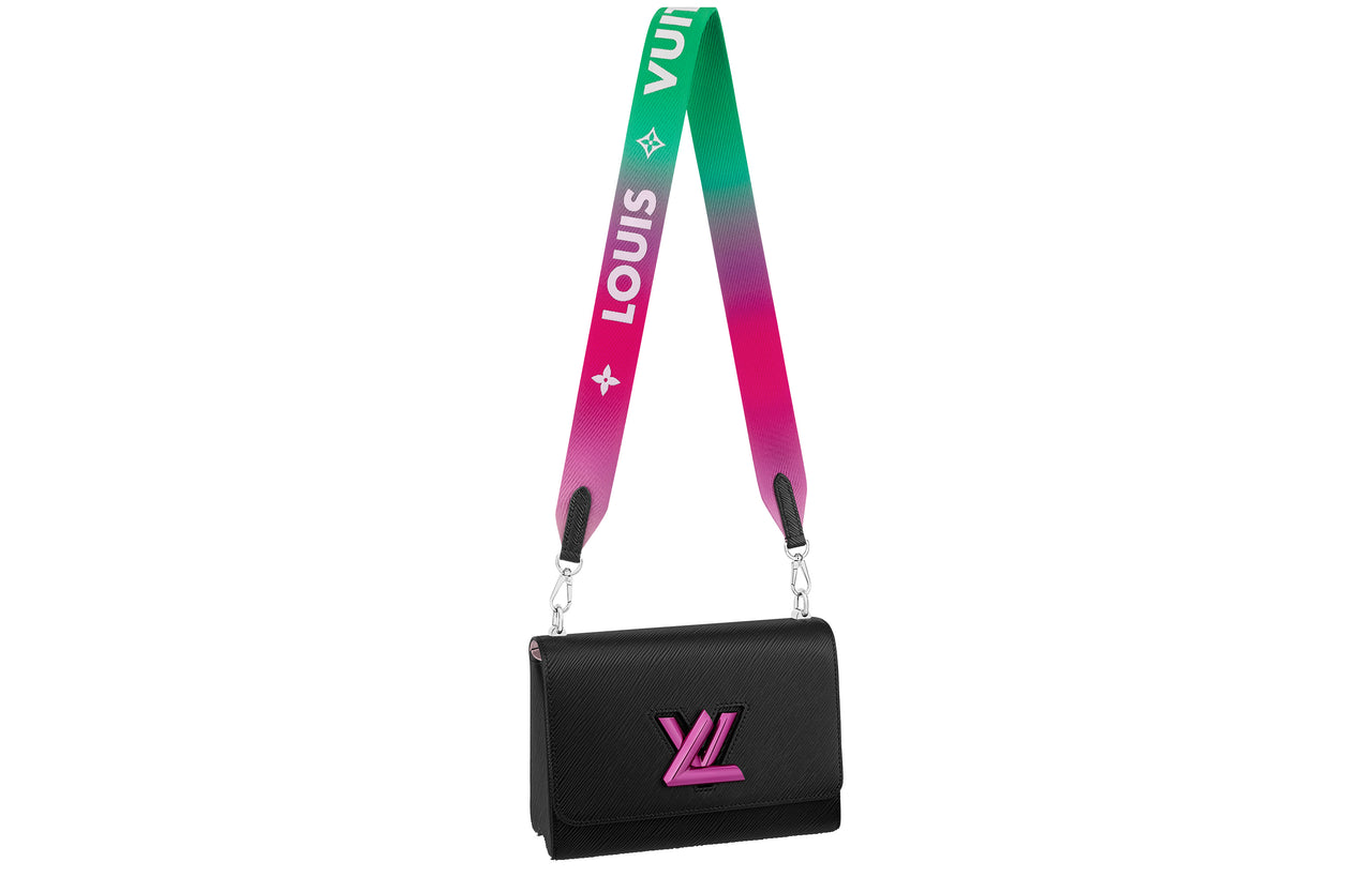 LOUIS VUITTON Twist Mm Epi Grained Leather Black/Pink/Green Gradient