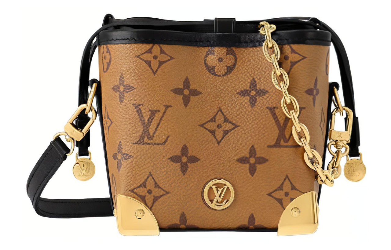 LOUIS VUITTON NOE Leather Bakery Bag Bucket Bag Crossbody Bag Shoulder Bag Women's Brown