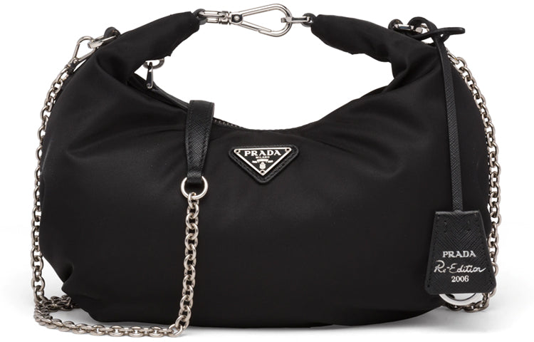 PRADA Re-Edition Nylon Handbag Women's Black